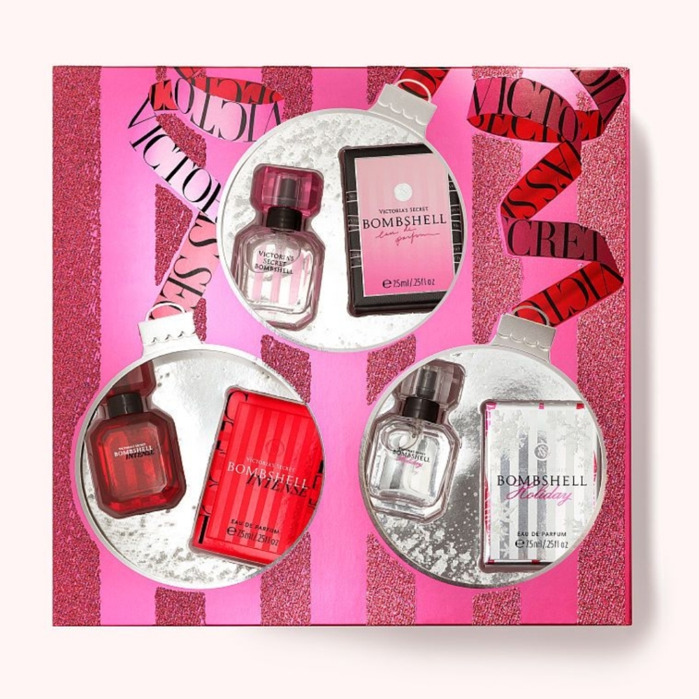 VICTORIA'S SECRET BOMBSHELL LUXURY HOLIDAY FRAGRANCE TRIO EAU DE PARFUM GIFT SET